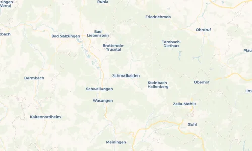 Regenradar-Vorschau: aktuelle Niederschläge in Schmalkalden und Umgebung