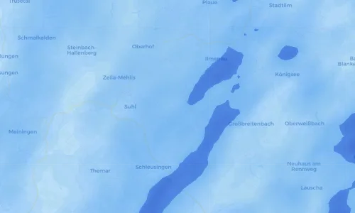 Regenradar Vorschaubild - Aktuelle Niederschläge in Schmiedefeld am Rennsteig und Umgebung