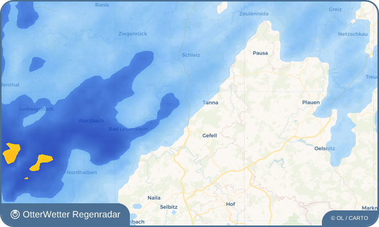 OtterWetter Regenradar-Widget Seubtendorf