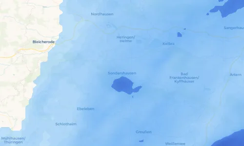 Regenradar Vorschaubild - Aktuelle Niederschläge in Sondershausen und Umgebung