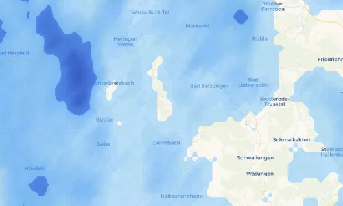 Regenradar Vorschaubild - Aktuelle Niederschläge in Stadtlengsfeld und Umgebung