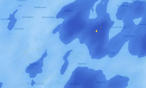 Regenradar Vorschaubild - Aktuelle Niederschläge in Stedten am Ettersberg und Umgebung