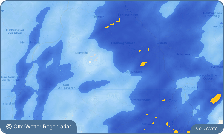 Widget-Vorschau für Streufdorf Wetter-Widget-Vorschau mit Vorhersagedaten für Streufdorf