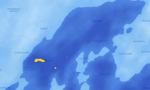 Regenradar Vorschaubild - Aktuelle Niederschläge in Sülzenbrücken und Umgebung