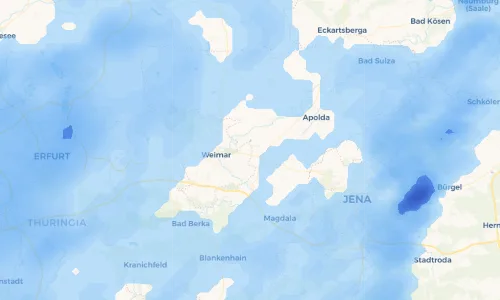Regenradar Vorschaubild - Aktuelle Niederschläge in Süßenborn und Umgebung