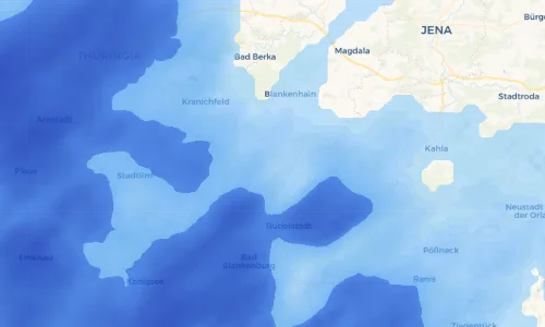 Regenradar Vorschaubild - Aktuelle Niederschläge in Teichel und Umgebung