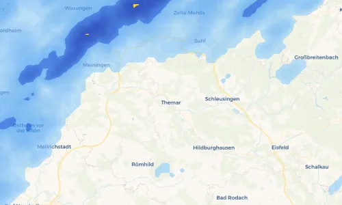 Regenradar Vorschaubild - Aktuelle Niederschläge in Themar und Umgebung