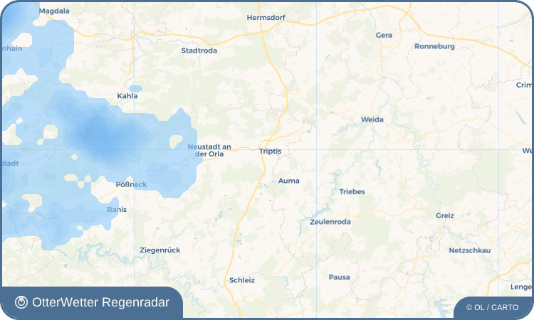 OtterWetter Regenradar-Widget Tömmelsdorf