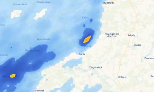 Regenradar Vorschaubild - Aktuelle Niederschläge in Trannroda und Umgebung