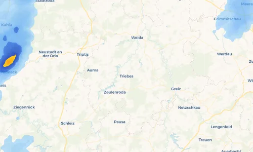 Regenradar Vorschaubild - Aktuelle Niederschläge in Triebes und Umgebung