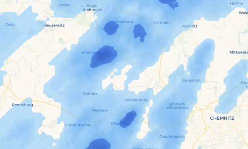 Regenradar Vorschaubild - Aktuelle Niederschläge in Uhlmannsdorf und Umgebung
