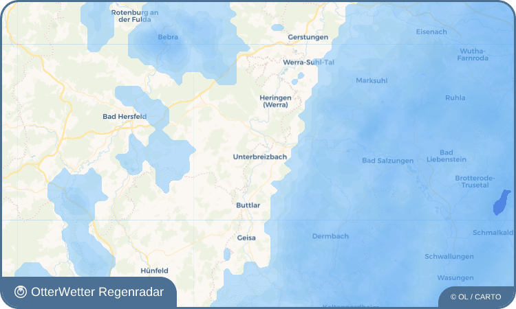 OtterWetter Regenradar-Widget Unterbreizbach