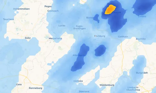 Regenradar Vorschaubild - Aktuelle Niederschläge in Unterzetzscha und Umgebung