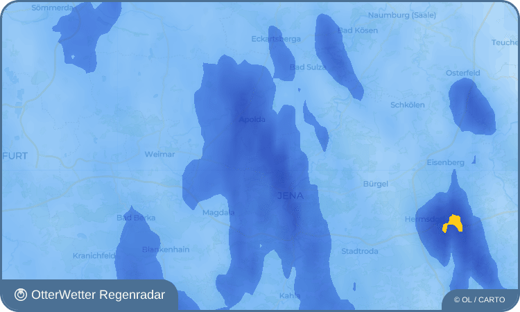 OtterWetter Regenradar-Widget Vierzehnheiligen