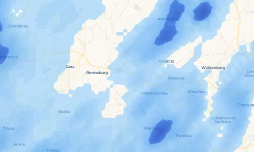 Regenradar Vorschaubild - Aktuelle Niederschläge in Vollmershain und Umgebung
