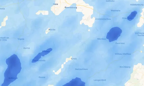 Regenradar Vorschaubild - Aktuelle Niederschläge in Waltersdorf b. Berga Elster und Umgebung