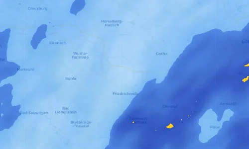 Regenradar Vorschaubild - Aktuelle Niederschläge in Waltershausen und Umgebung