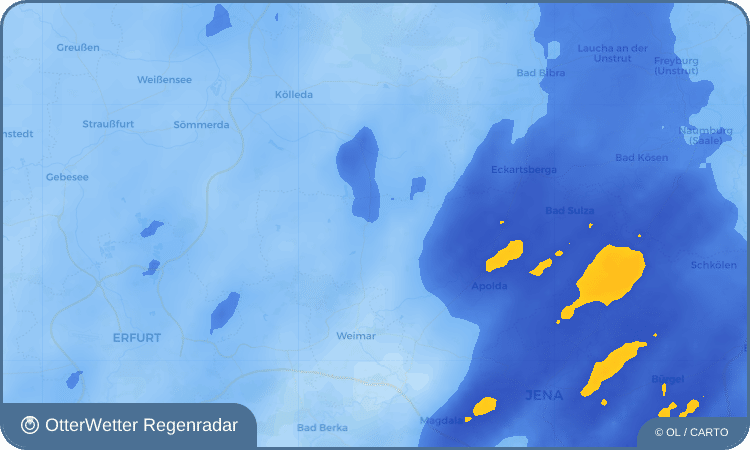 OtterWetter Regenradar-Widget Weiden