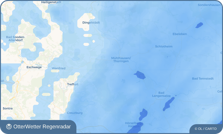 Wetter-Widget-Vorschau mit Vorhersagedaten für Weidensee