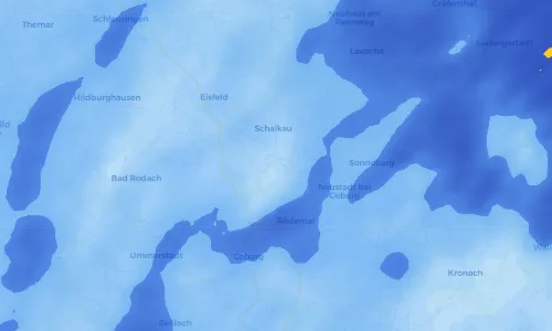 Regenradar Vorschaubild - Aktuelle Niederschläge in Weißenbrunn vorm Wald und Umgebung