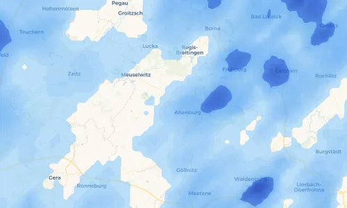 Regenradar Vorschaubild - Aktuelle Niederschläge in Wilhelm-Pieck-Siedlung und Umgebung