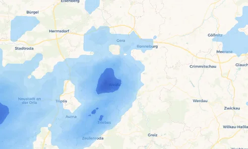 Regenradar Vorschaubild - Aktuelle Niederschläge in Wünschendorf/Elster und Umgebung