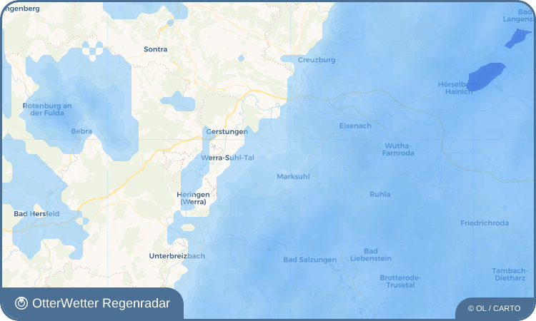 OtterWetter Regenradar-Widget Wünschensuhl