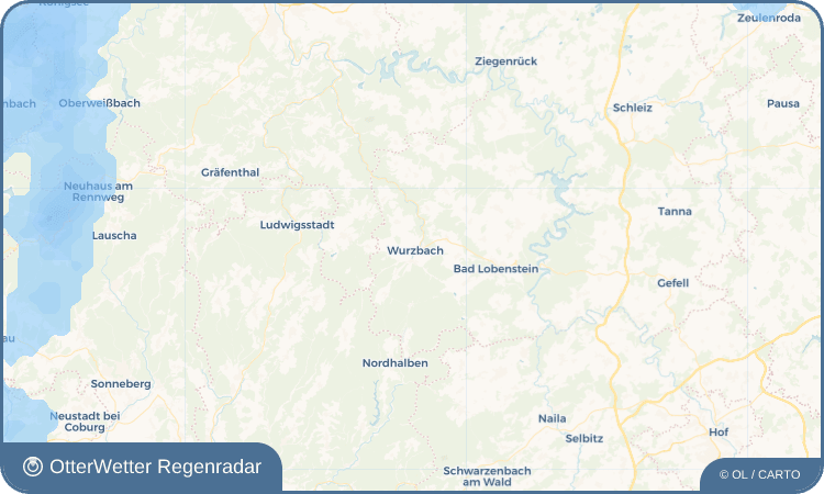 Widget-Vorschau für Wurzbach Wetter-Widget-Vorschau mit Vorhersagedaten für Wurzbach
