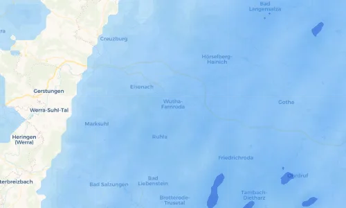 Regenradar Vorschaubild - Aktuelle Niederschläge in Wutha-Farnroda und Umgebung