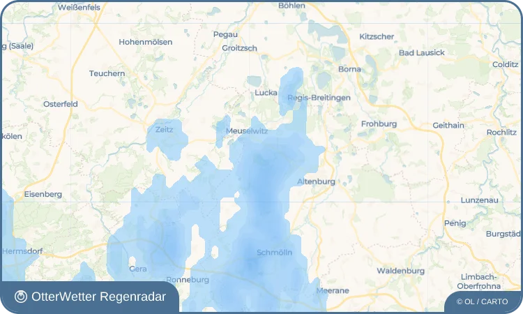 Wetter-Widget-Vorschau mit Vorhersagedaten für Zechau