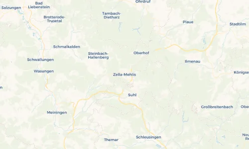 Regenradar Vorschaubild - Aktuelle Niederschläge in Zella-Mehlis und Umgebung
