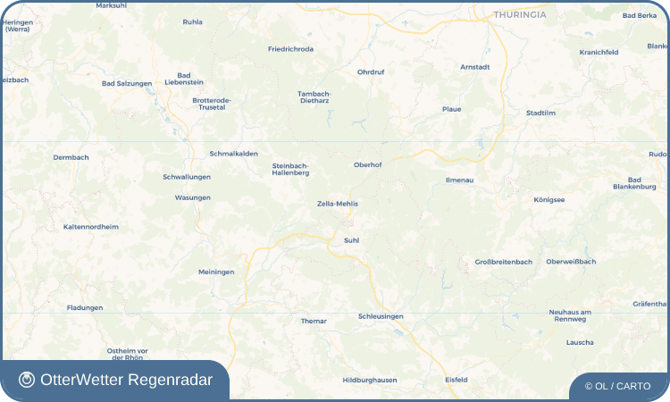 OtterWetter Regenradar-Widget Zella-Mehlis