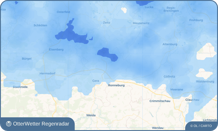 OtterWetter Regenradar-Widget Zschippach